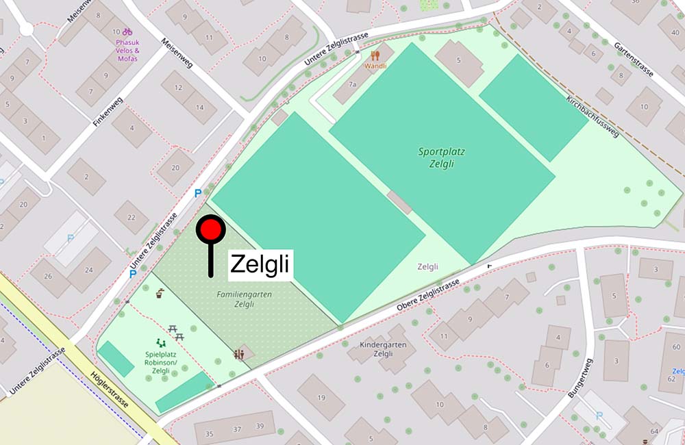 Familiengarten Dübendorf Areal Zelgli